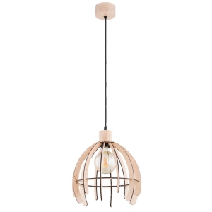LAMPA WISZĄCA ALFA ISTER DREWNIANA 1xE27 / 61395