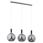 LAMPA WISZĄCA ALFA HETTY CZARNA & CHROM 3xE27 / 62486