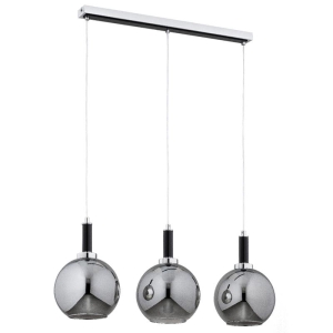 LAMPA WISZĄCA ALFA HETTY CZARNA & CHROM 3xE27 / 62486