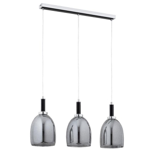 LAMPA WISZĄCA ALFA LISSY CZARNA & CHROM 3xE27 / 62488