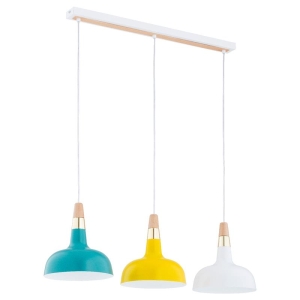 LAMPA WISZĄCA ALFA RODOS WIELOKOLOROWA 3xE27 / 62485