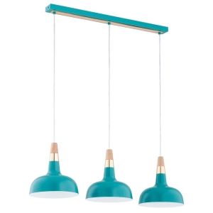 LAMPA WISZĄCA ALFA RODOS MIĘTOWA 3xE27 / 62484