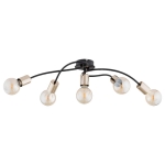 LAMPA SUFITOWA ALFA GERSO CZARNA & ZŁOTA 5xE27 / 63287