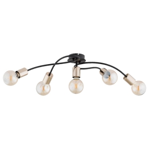 LAMPA SUFITOWA ALFA GERSO CZARNA & ZŁOTA 5xE27 / 63287