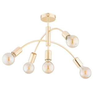 LAMPA SUFITOWA ALFA ARINI ZŁOTA 5xE27 / 63285
