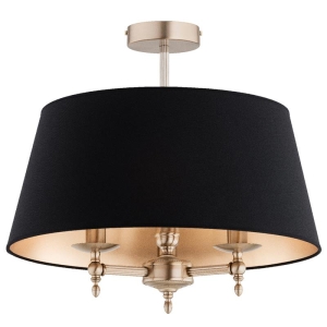 LAMPA SUFITOWA ALFA ROKSANA ZŁOTA & CZARNA 3xE14 / 62482