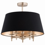 LAMPA SUFITOWA ALFA ROKSANA ZŁOTA & CZARNA 5xE14 / 63289
