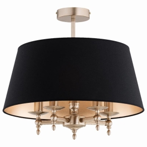 LAMPA SUFITOWA ALFA ROKSANA ZŁOTA & CZARNA 5xE14 / 63289