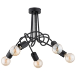 LAMPA SUFITOWA ALFA DISEL LONG CZARNA 5xE27 / 63280