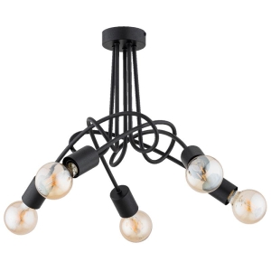 LAMPA SUFITOWA ALFA DISEL LONG CZARNA 5xE27 / 63280