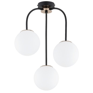 LAMPA SUFITOWA ALFA GAMMA CZARNA & ZŁOTA 3xE27 / 62481