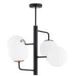 LAMPA SUFITOWA ALFA LAMUR CZARNA & BIAŁA 4xE14 / 63284