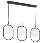 LAMPA WISZĄCA ALFA AMARO CZARNA & BIAŁA 3xE14 / 62461