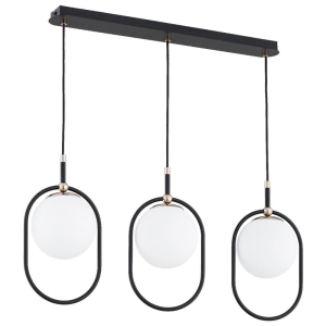 LAMPA WISZĄCA ALFA AMARO CZARNA & BIAŁA 3xE14 / 62461