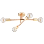 LAMPA SUFITOWA ALFA OTELLO DREWNIANA & ZŁOTA 4xE27 / 63276