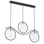 LAMPA WISZĄCA ALFA KIRA CZARNA & BIAŁA 3xE14 / 62474
