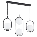 LAMPA WISZĄCA ALFA AMARO CZARNA & CHROM 4xE14 / 63273