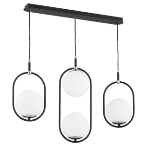 LAMPA WISZĄCA ALFA AMARO CZARNA & CHROM 4xE14 / 63273
