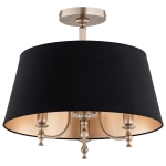 LAMPA SUFITOWA ALFA ROSETTA 63 ZŁOTA & CZARNA 3xE14 / 62476