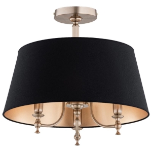 LAMPA SUFITOWA ALFA ROSETTA 63 ZŁOTA & CZARNA 3xE14 / 62476