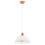 LAMPA WISZĄCA ALFA REY DREWNIANA 1xE27 / 61385