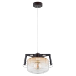 LAMPA WISZĄCA ALFA ISKAR WENGE DREWNIANA 1xE27 / 61387
