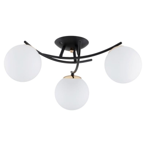 LAMPA SUFITOWA ALFA SAVI CZARNA & ZŁOTA 3xE14 / 62470
