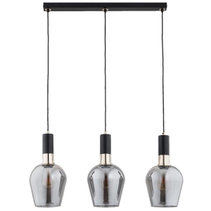 LAMPA WISZĄCA ALFA GARDA CZARNA & ZŁOTA 3xE27 / 62471