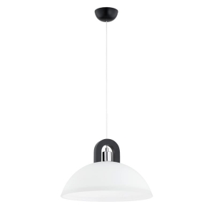 LAMPA WISZĄCA ALFA MIGOT DREWNIANA & CHROM 1xE27 / 61378