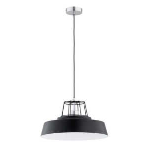 LAMPA WISZĄCA ALFA IZOLA CZARNA & CHROM 1xE27 / 61373