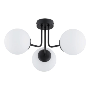 LAMPA SUFITOWA ALFA PIERO CZARNA & BIAŁA 3xE14 / 62469
