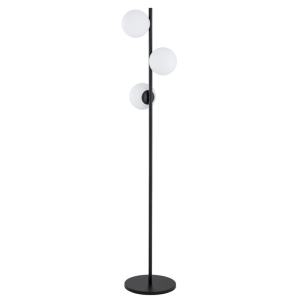 LAMPA STOJĄCA ALFA MALAGA CZARNA & BIAŁA 3xE14 / 9288