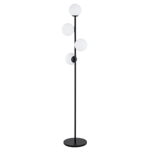 LAMPA STOJĄCA ALFA MALAGA CZARNA & BIAŁA 4xE14 / 9289