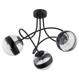 LAMPA SUFITOWA ALFA KARO CZARNA 3xE14 / 62468