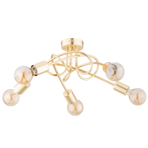LAMPA SUFITOWA ALFA DRAGO ZŁOTA 5xE27 / 63267