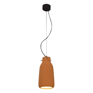 CERAMICZNA LAMPA WISZĄCA Z PONICZYM ŚWIATŁEM NATURALNA GLINA  1665