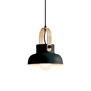 LAMPA WISZĄCA Z POJEDYNCZYM ŚWIATŁEM CZARNY MAT /  18191