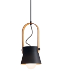 LAMPA WISZĄCA Z POJEDYNCZYM ŚWIATŁEM CZARNY MAT / 18192