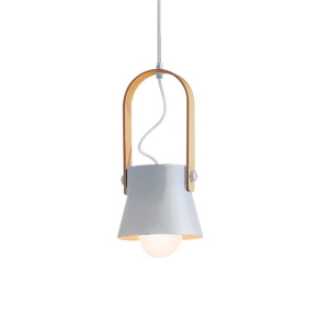 LAMPA WISZĄCA Z POJEDYNCZYM ŚWIATŁEM BIAŁY MAT /  18193
