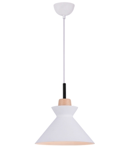 LAMPA WISZĄCA 1xE27 BIAŁA MATOWA  /  180066
