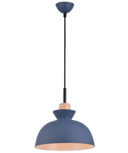 LAMPA WISZĄCA 1xE27 NIEBIESKI MAT /  180067