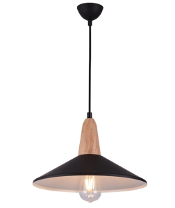 LAMPA WISZĄCA 1xE27 CZARNY MAT / 180085