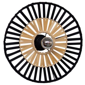 LAMPA SUFITOWA 1*E27 CZARNY BAMBUS / 19253
