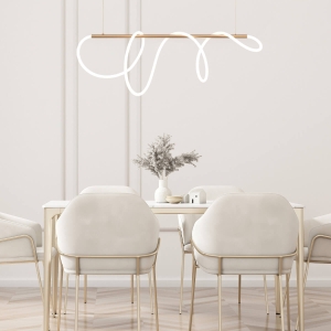 LAMPA WISZĄCA LED WEWNĘTRZNA 28W MATOWE ZŁOTO / 19254