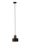 Lampa wisząca RIF wood 1 S czarny/jasny brązowy / 41858