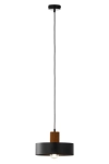 Lampa wisząca RIF wood 1 M czarny/jasny brązowy / 41859