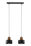 Lampa wisząca RIF wood 2 czarny/jasny brązowy / 41861