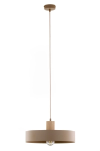 Lampa wisząca RIF wood 1 L ciepły beż/drewno naturalne / 41870