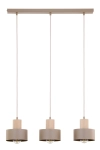 Lampa zwis RIF wood 3 ciepły beż/drewno naturalne / 41872