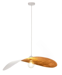 Lampa wisząca LEAF biały/miedzany / 41922